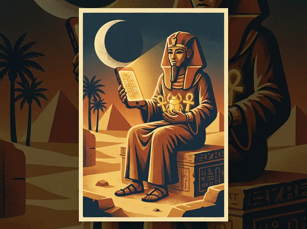 Le Pharaoh in a mobile browser